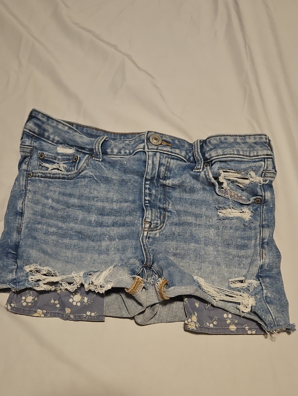 American Eagle Light Blue Denim Shorts